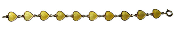Danish enameled silver bracelet