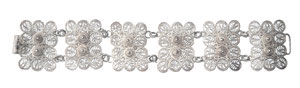 Silver filigree bracelet