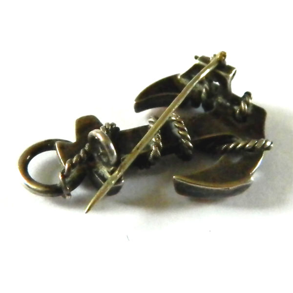 Sterling silver anchor brooch