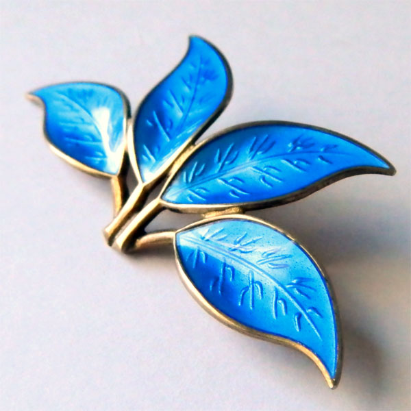 David Andersen enameled sterling silver brooch