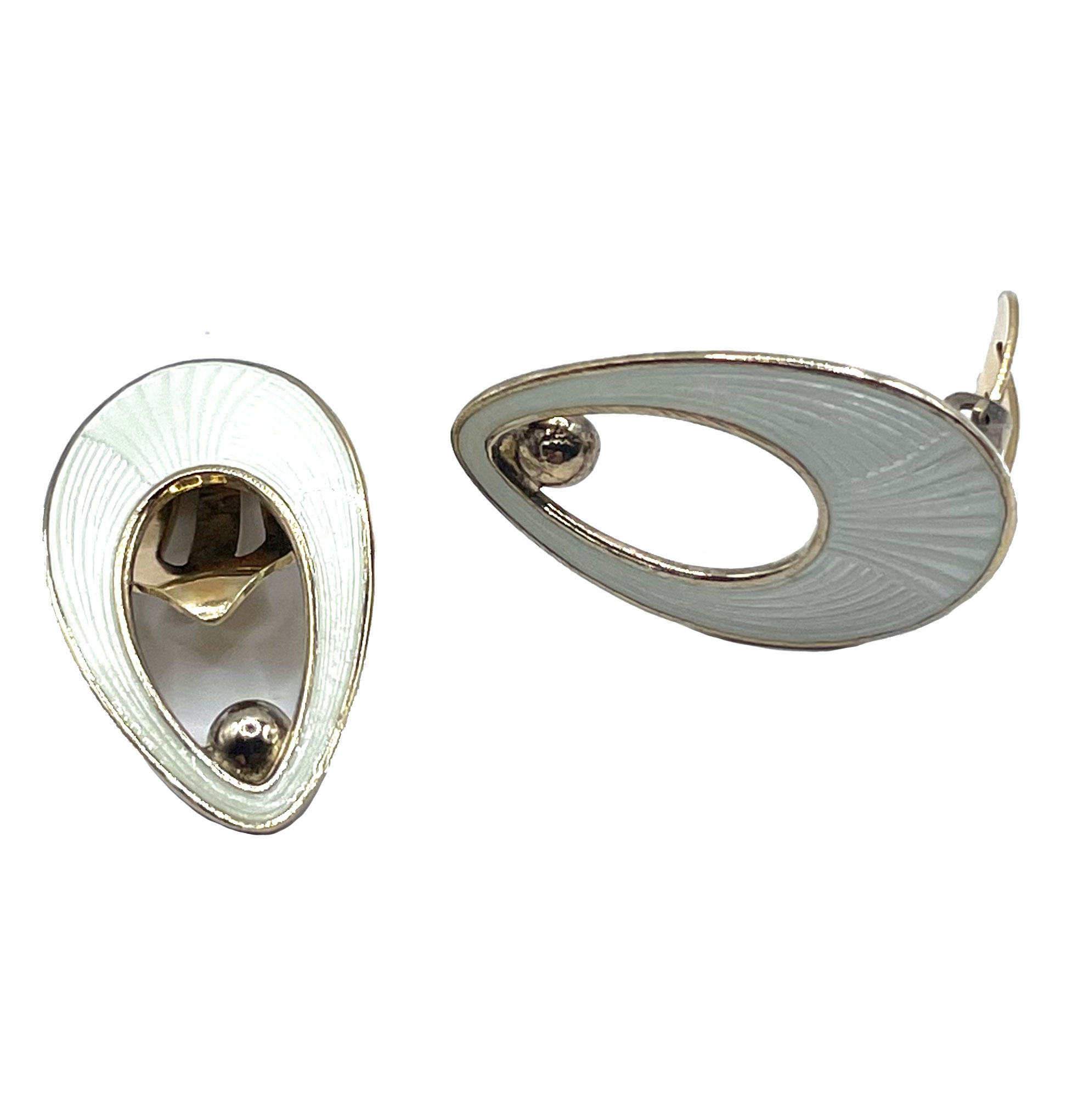 Danish modern sterling earrings