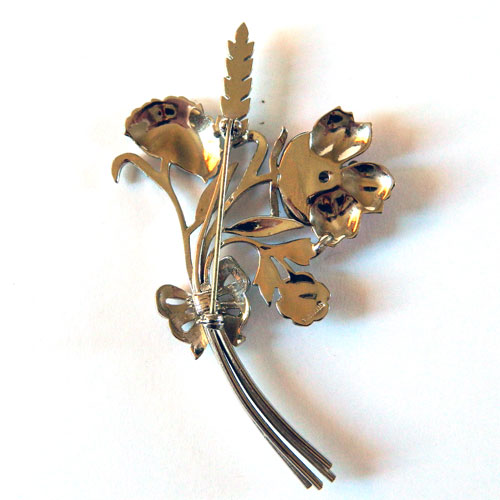Danish modern guilluche brooch