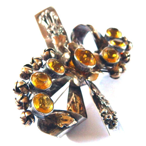 1940's sterling bullfighter brooch