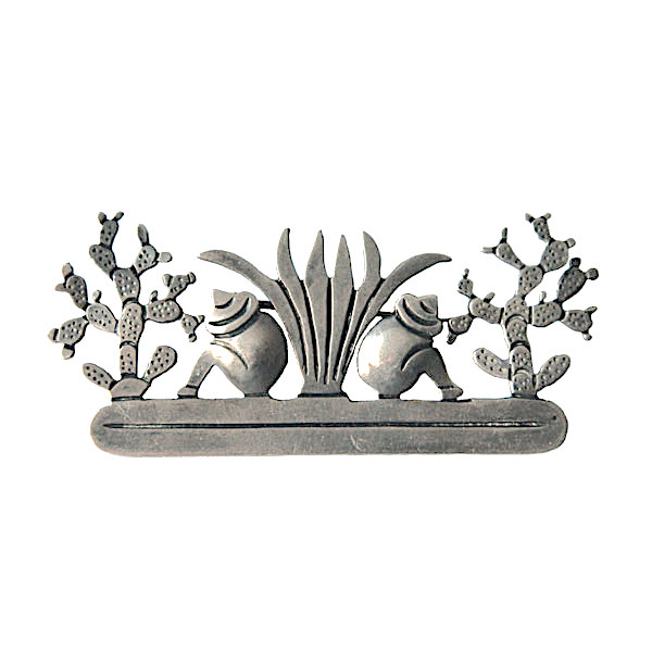 Mexican silver brooch