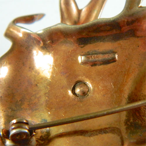1940's sterling bullfighter brooch