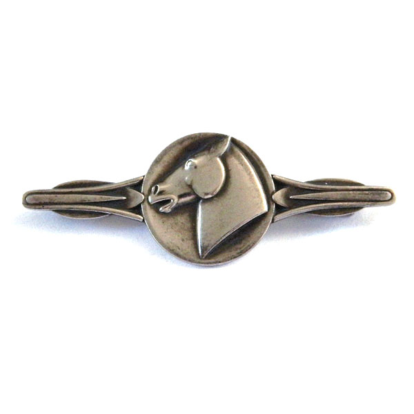 Georg Jensen sterling horse brooch