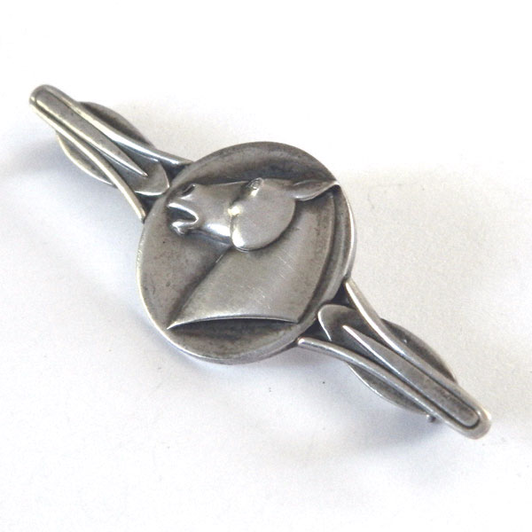 Georg Jensen sterling horse brooch