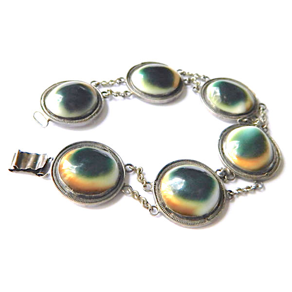 Antique operculum shell bracelet