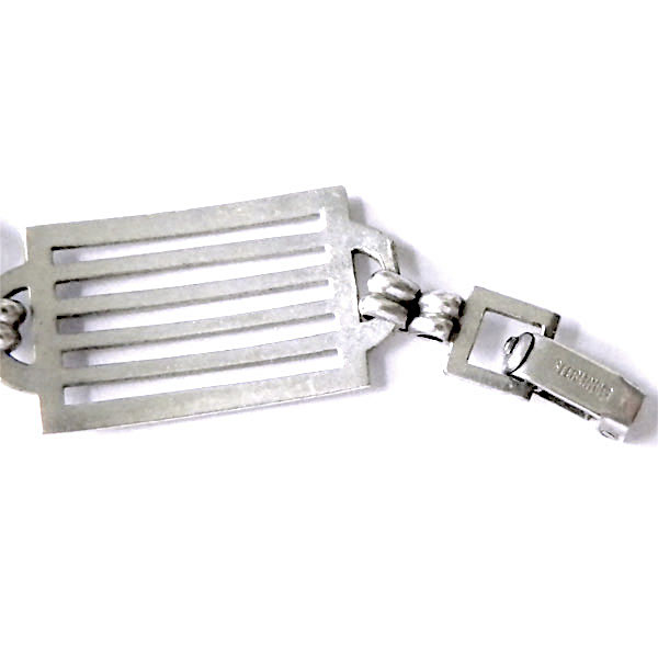 1920's silver equestrian bracelet