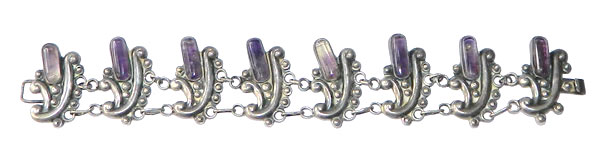 Bernice Goodspeed Mexican silver amethyst bracelet