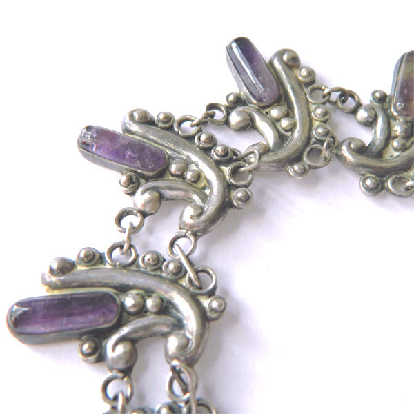 Bernice Goodspeed Mexican silver amethyst bracelet