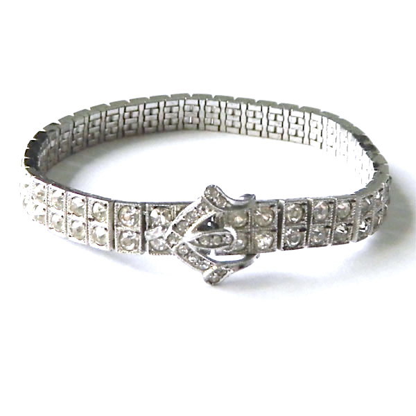 Art deco rhinestone bracelet