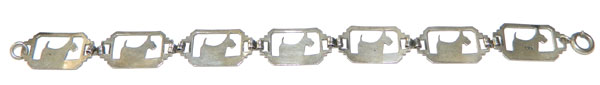 1920s sterling Scotty dog bracelet
