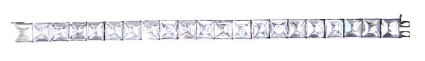 Sterling silver crystal bracelet