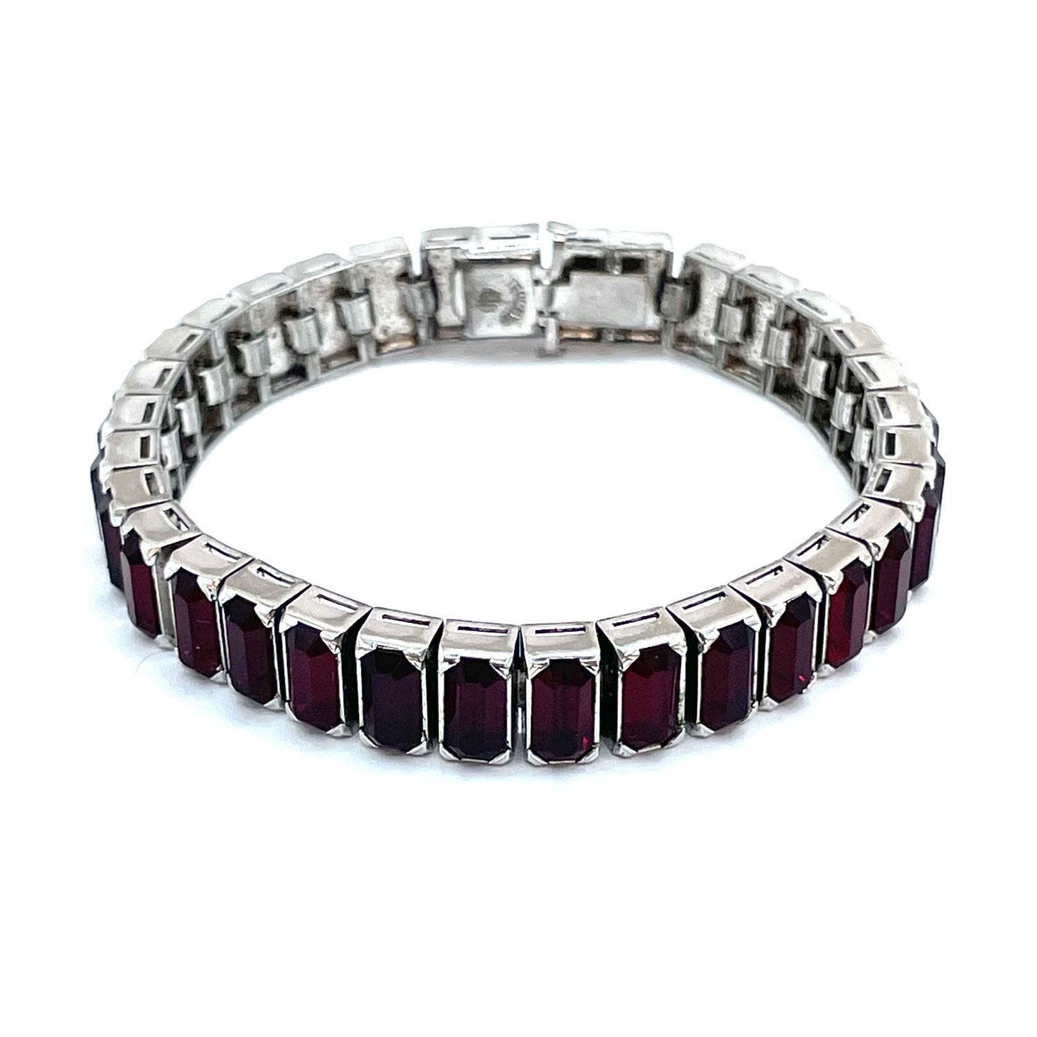 1920s red rhinestone bracelet