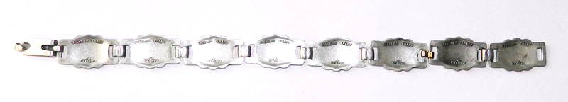 1940's sterling silver propeller and wings bracelet