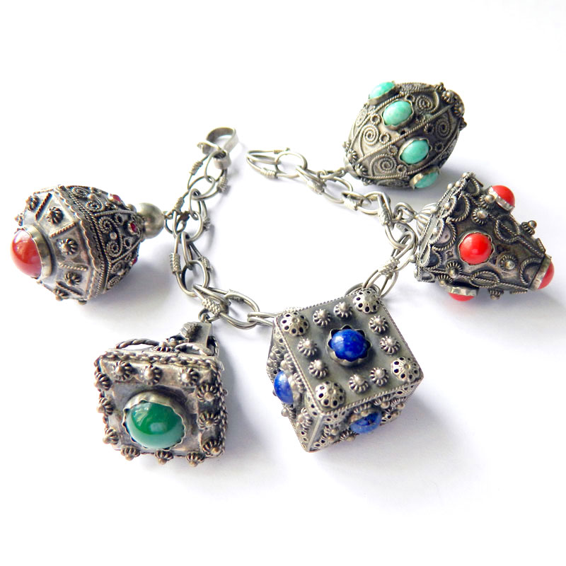 Italian silver charm bracelet