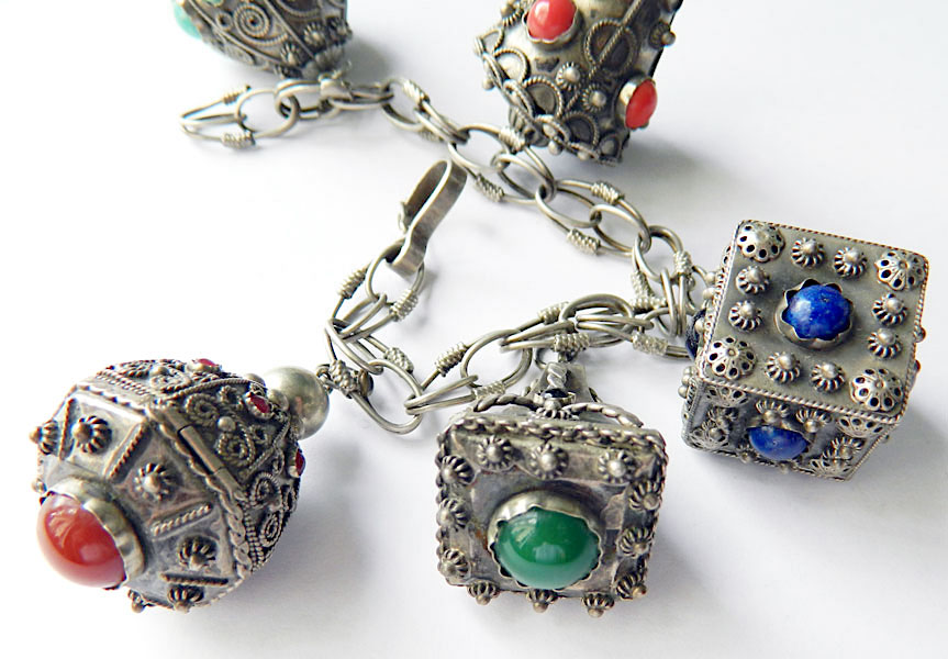 Italian silver charm bracelet