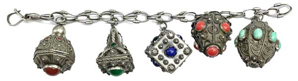 Italian silver charm bracelet