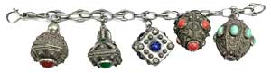 vintage sterling silver charm bracelet