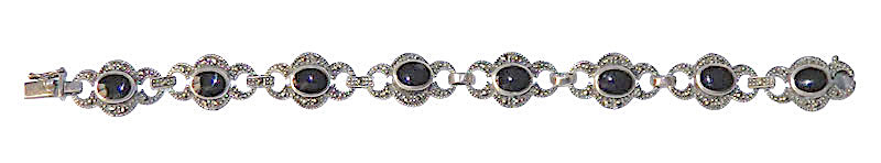 Black onyx sterling bracelet