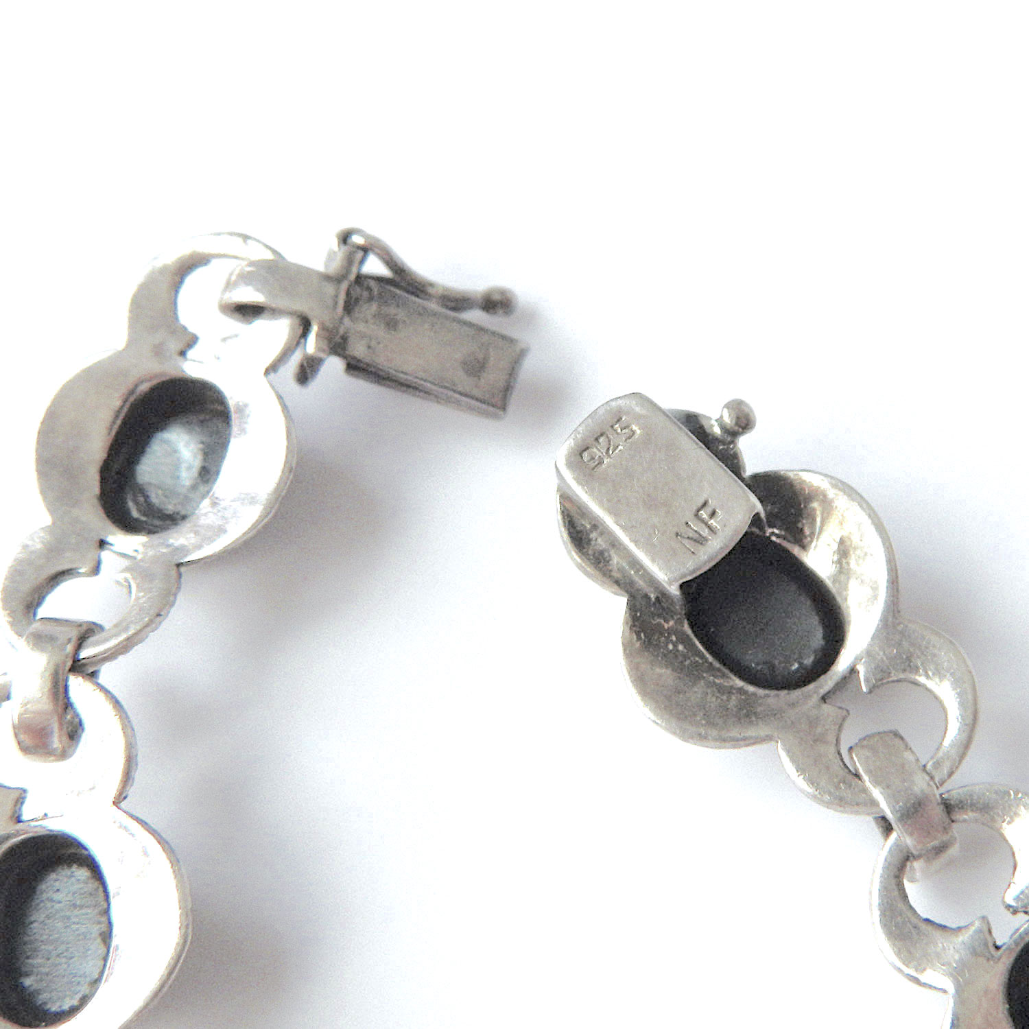 Black onyx sterling bracelet