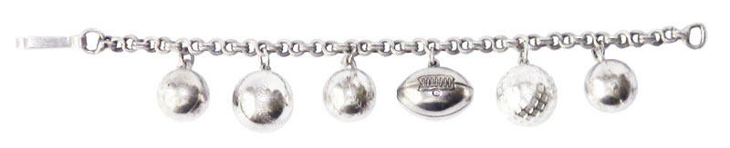 Sports themed charm bracelet