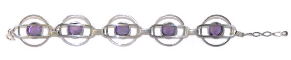 Sterling silver amethyst bracelet