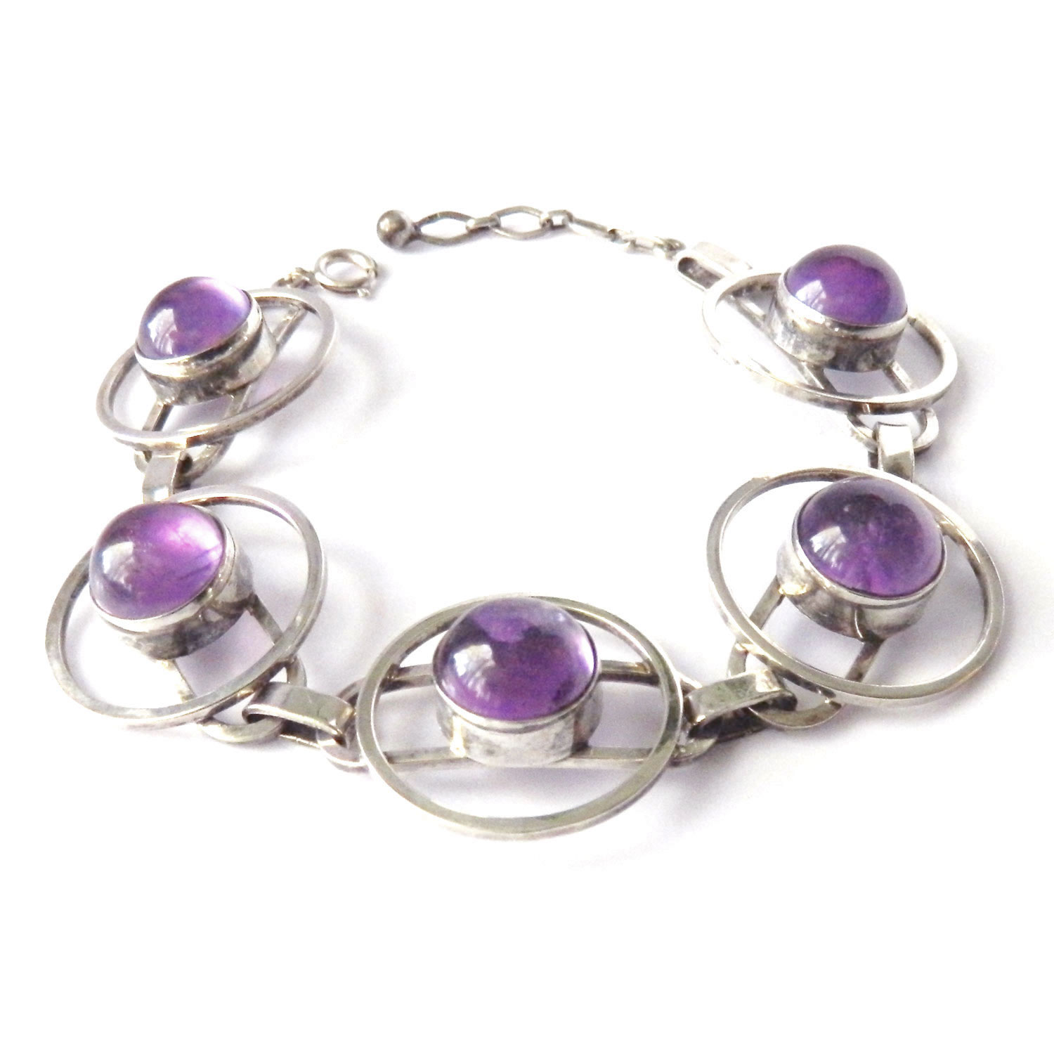 Sterling silver amethyst bracelet