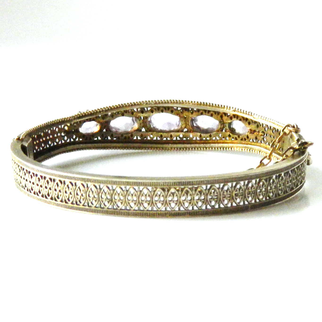 Vintage amethyst silver bracelet