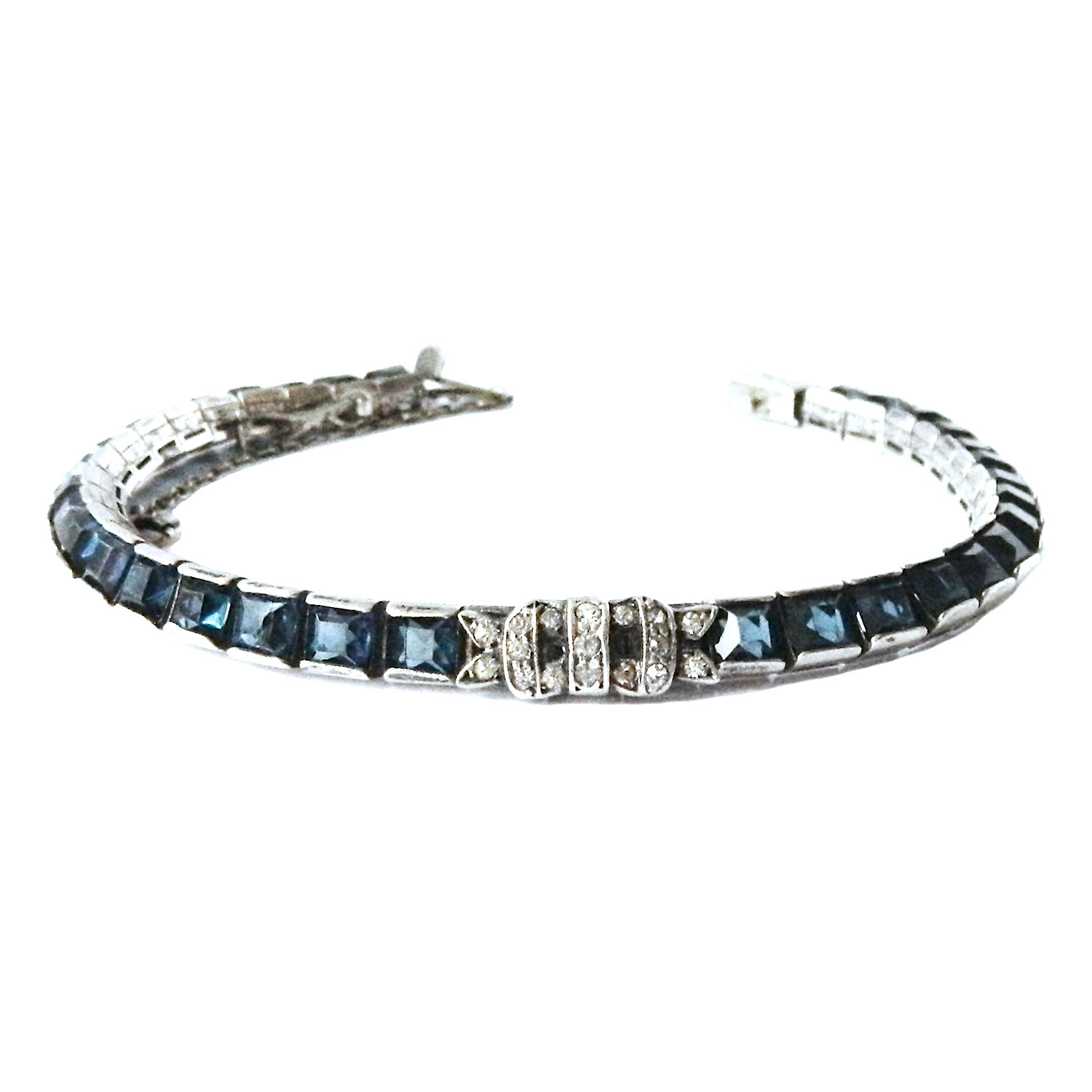 Art deco rhinestone bracelet