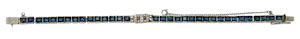 1920s Sterling silver rhinestone bracelet