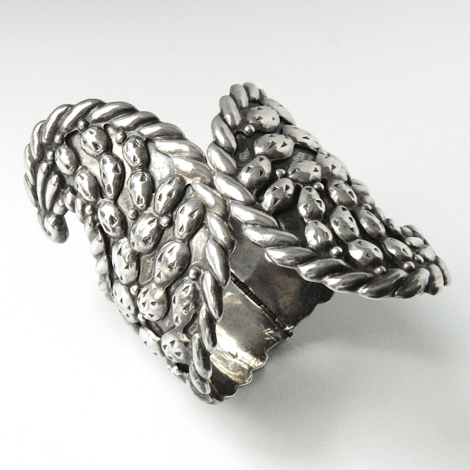 Mexican silver clamper bracelet