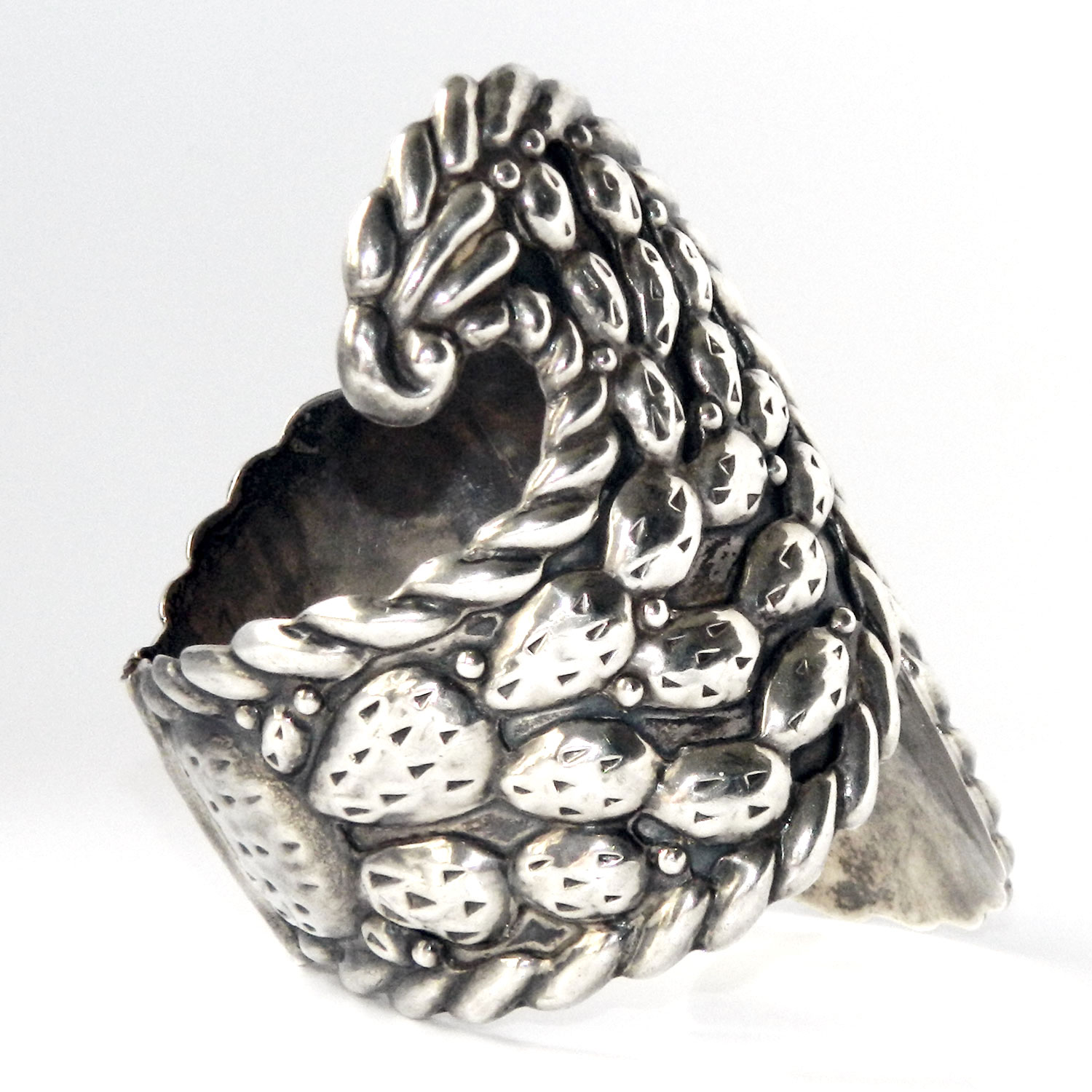 Mexican silver clamper bracelet