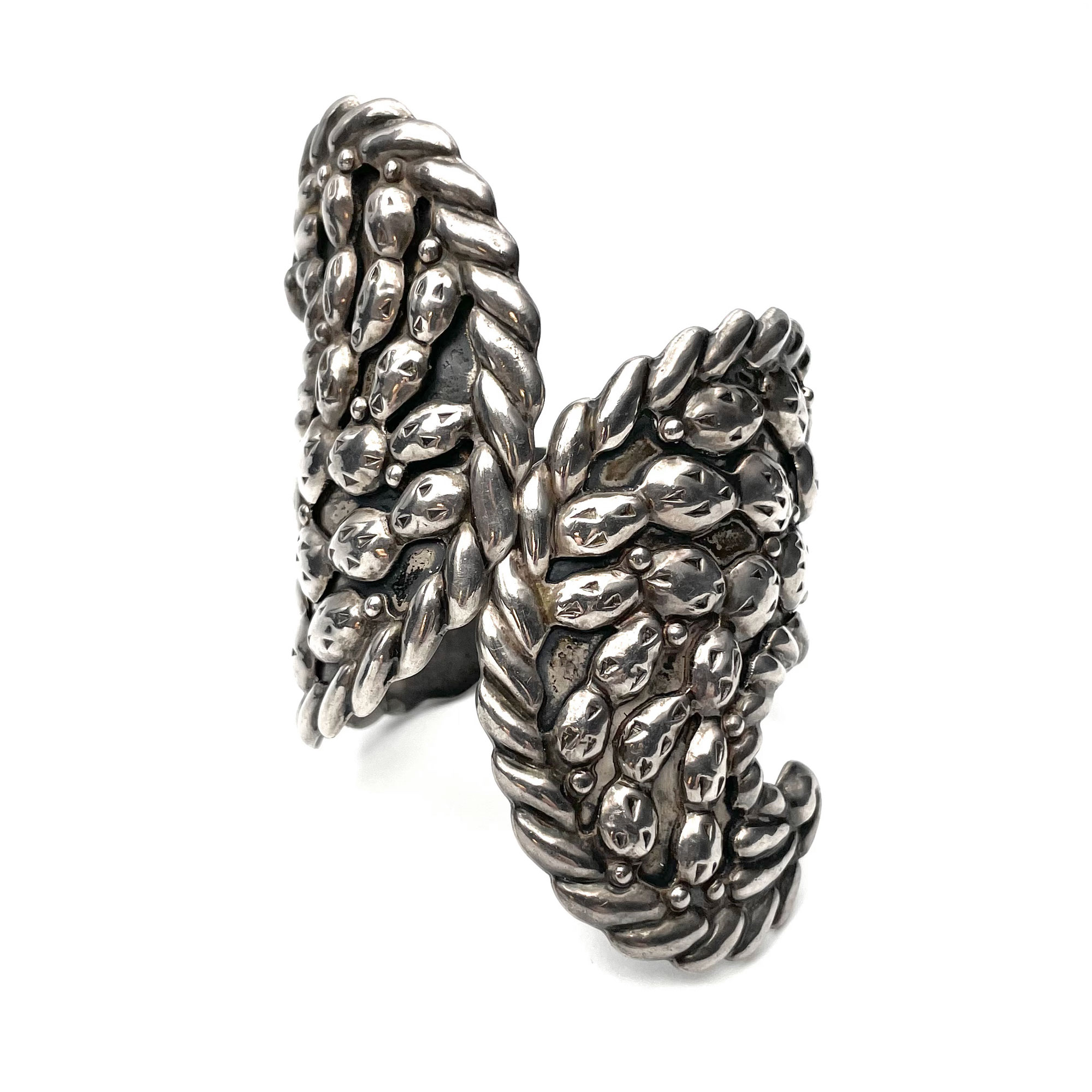 Vintage Mexican silver cuff bracelet