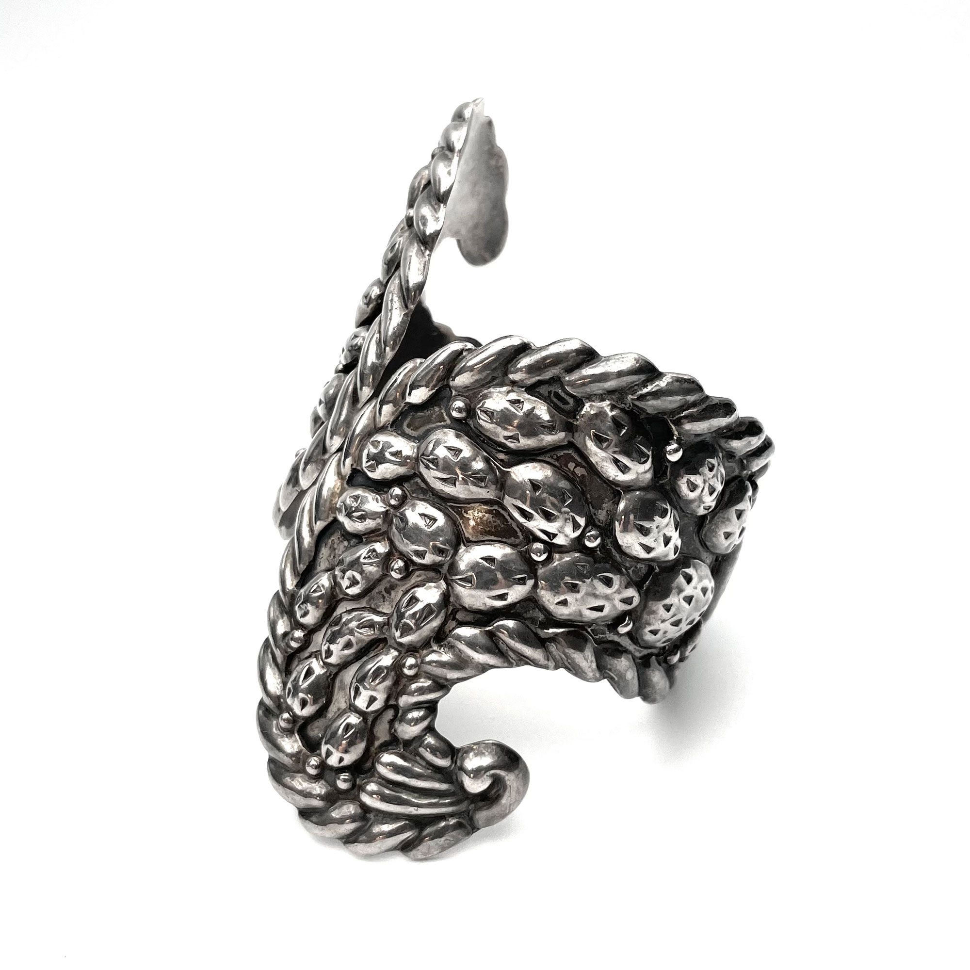 Vintage Mexican silver cuff bracelet
