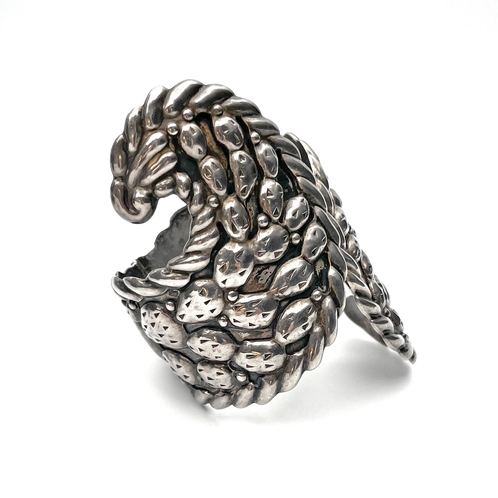 Mexican silver clamper bracelet