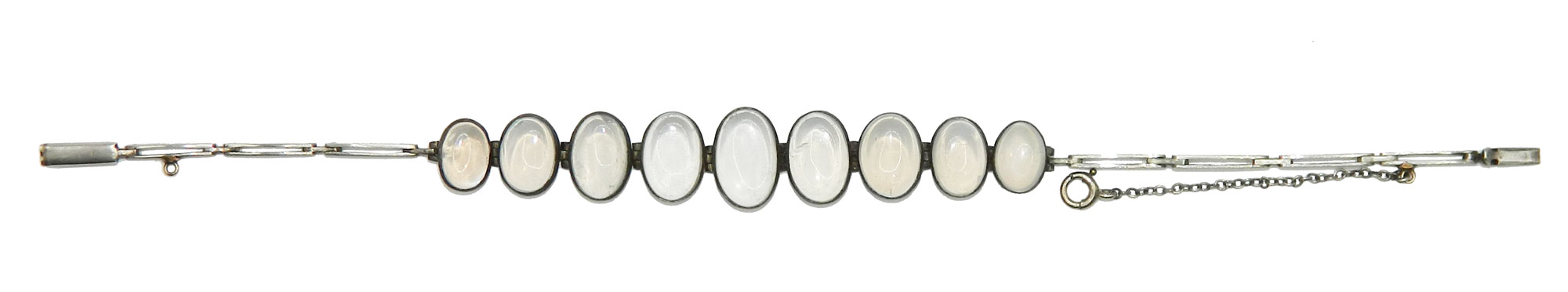 Antique sterling moonstone bracelet