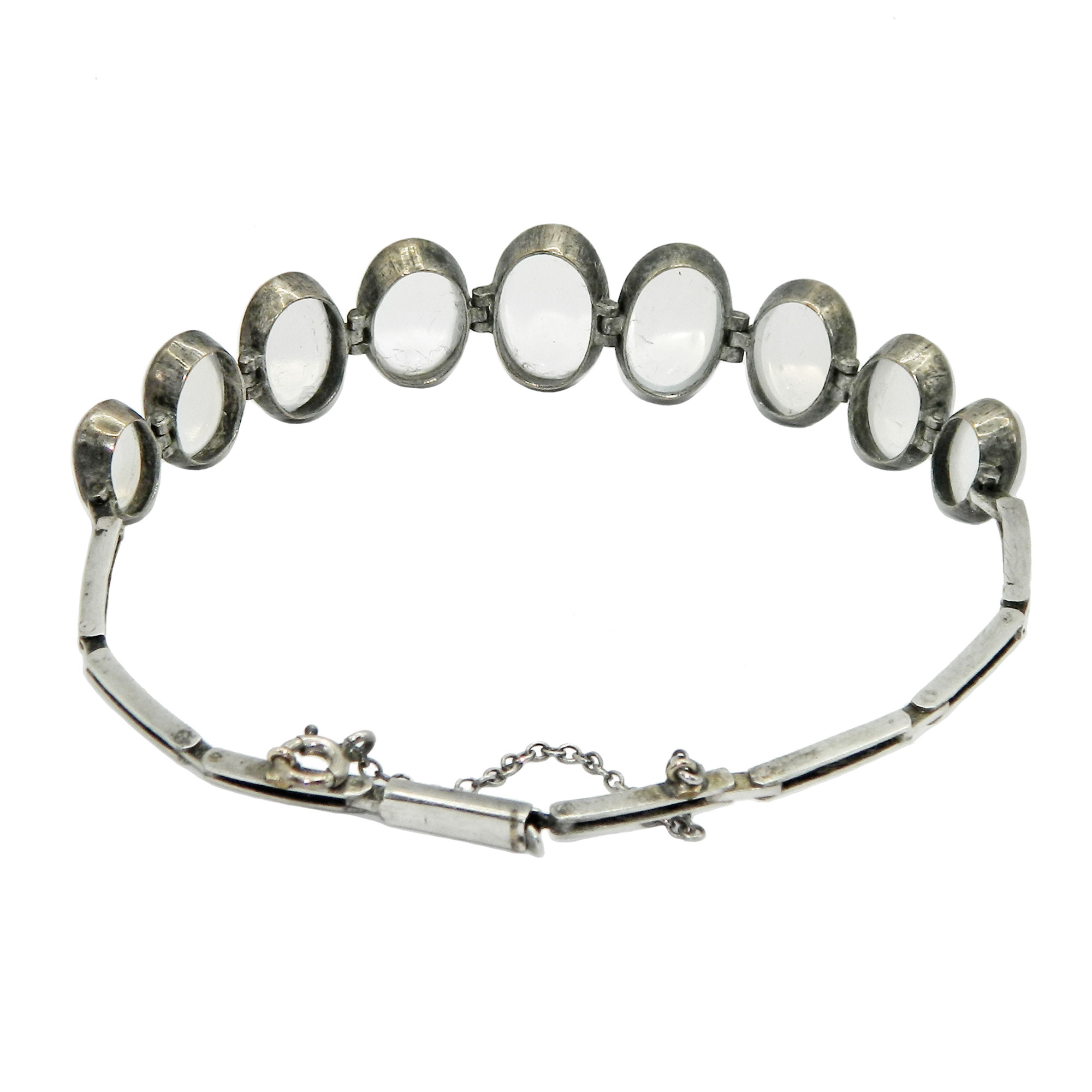 Antique sterling moonstone bracelet