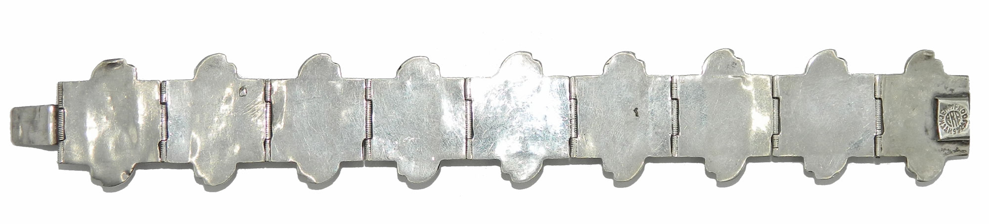 Vintage Mexican silver onyx bracelet