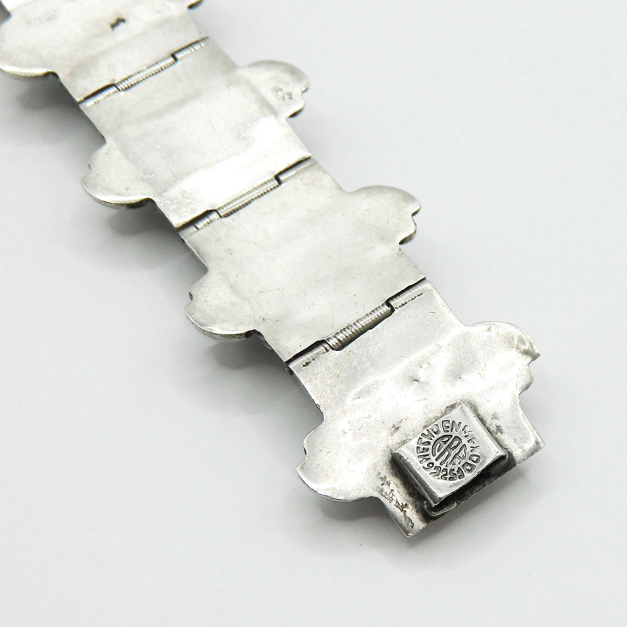 Vintage Mexican silver turquoise bracelet