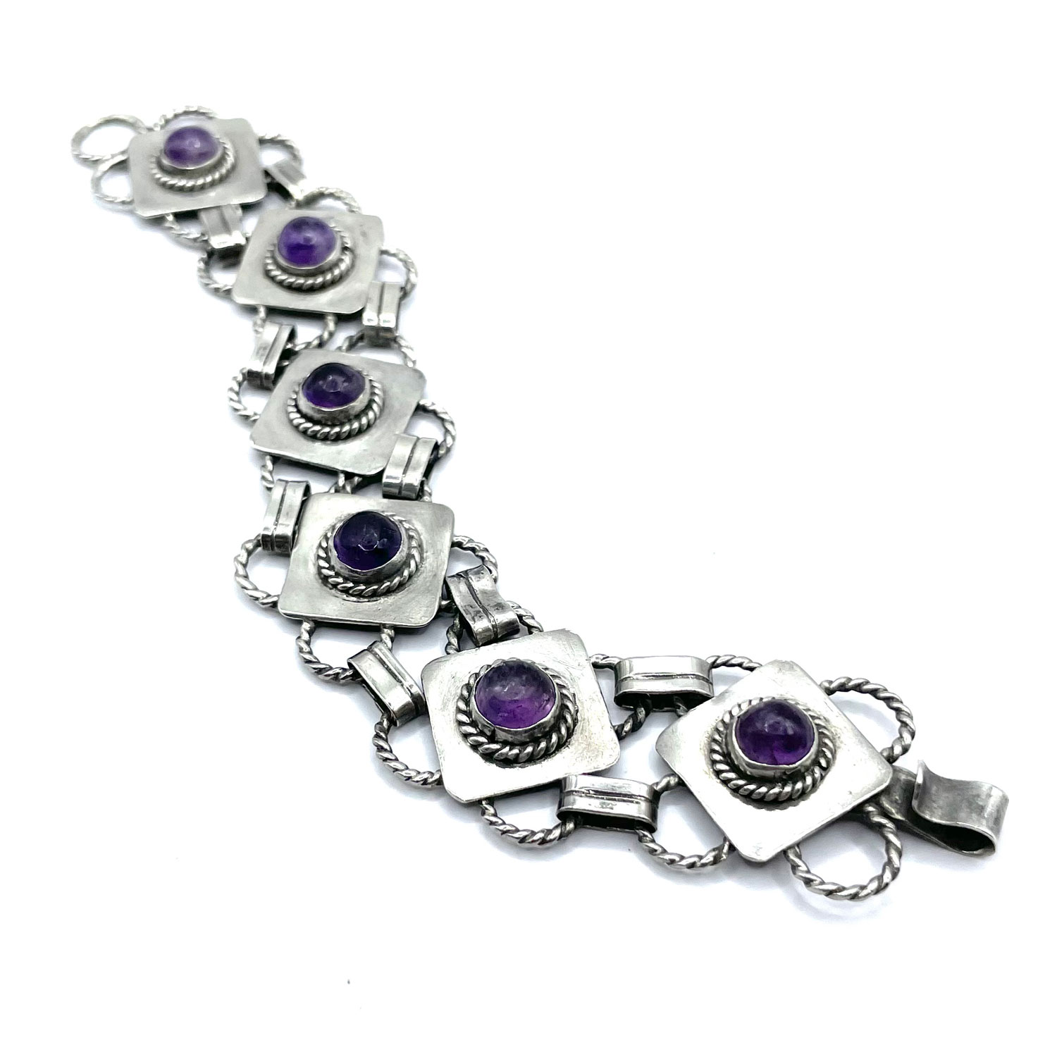 Sterling silver amethyst bracelet