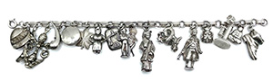 sterling silver charm bracelet