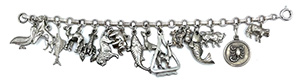 Sterling silver charm bracelet