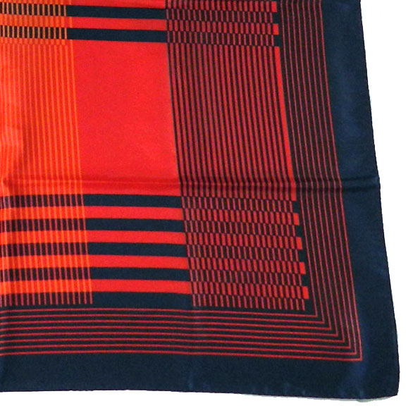 1970's blue and orange scarf