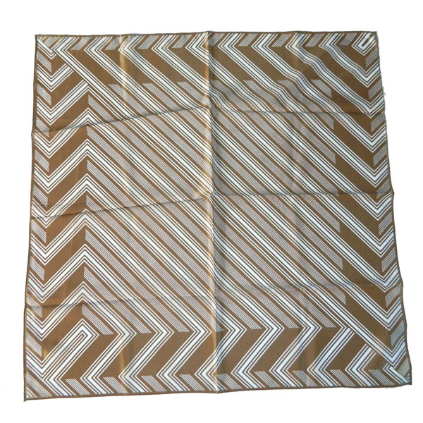 Black white and brown silk vintage scarf