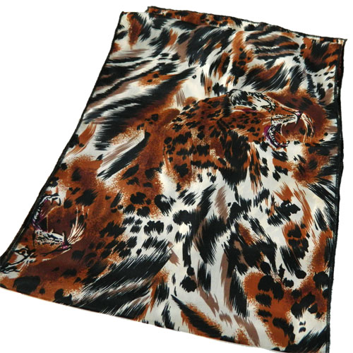 Long leopard print scarf