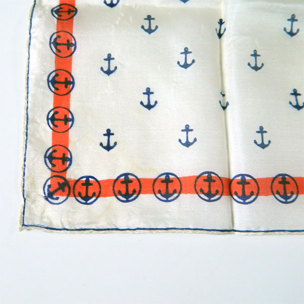 Vintage Vera anchor print scarf