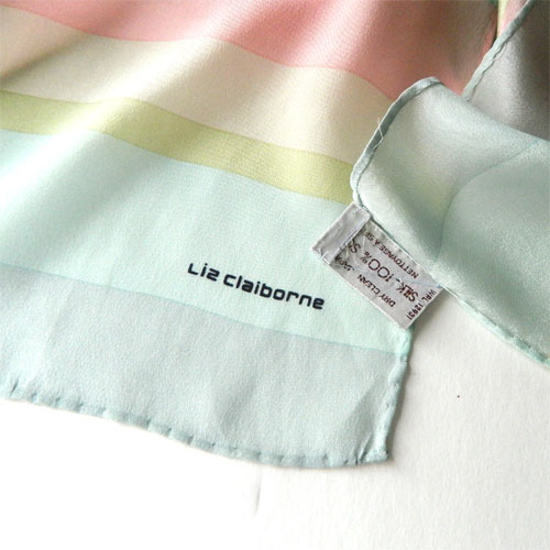 1980's Liz Claiborne silk scarf