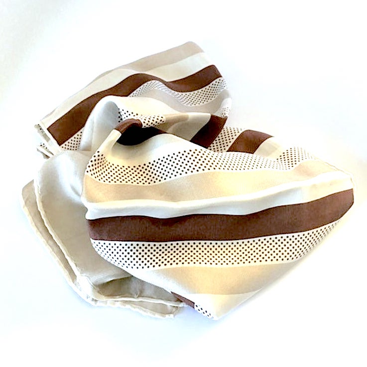 vintage striped silk scarf